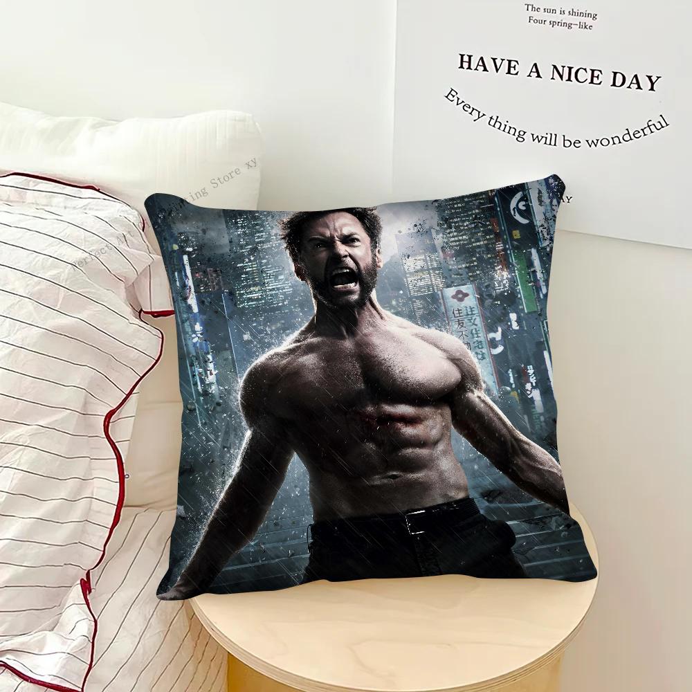 H-Hugh J-Jackman Pillow Case Fashion Square Pillowcase Bedroom Sofa Room Ins Decoration Leisure Cushion Cover 40x40