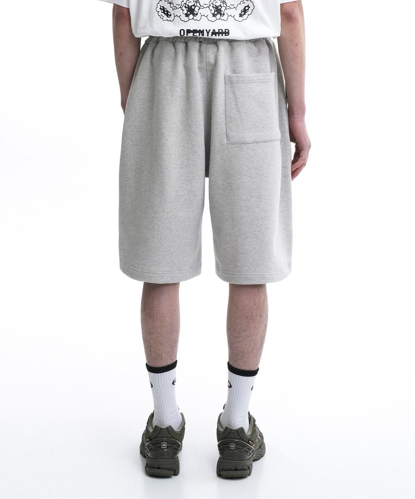 Oy B.S Logo Half Sweat Pants-Light Gray