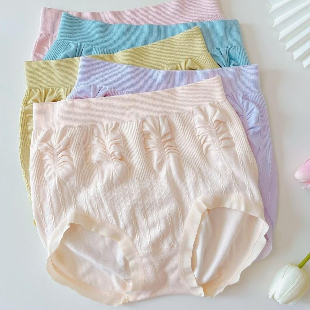 7Pcs Female Lingerie Women Panties Set Underwear Bow Underpants Ruffles Briefs  Daily Sports