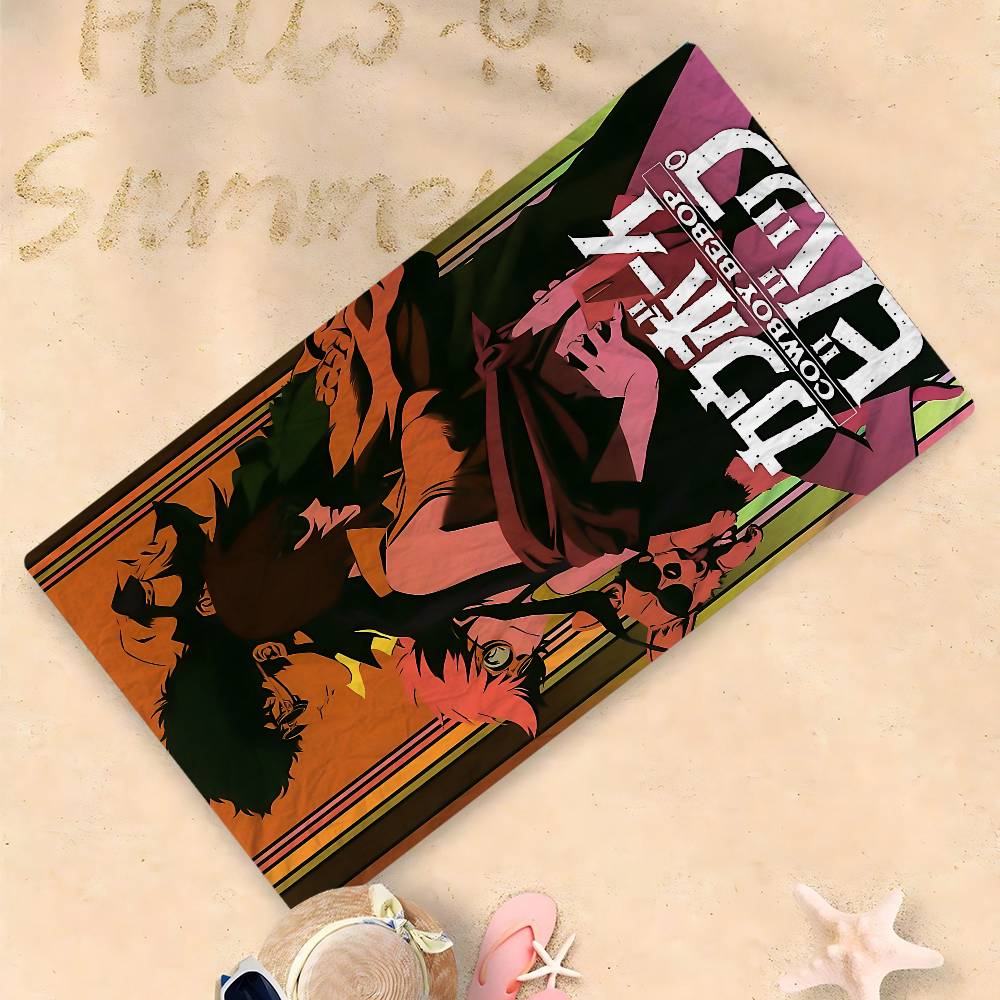 C-Cowboy Bebop Beach Towel Colorful Bath Towels For Girl Microfiber Quick Dry Sand Free Beach Yoga Spa Gym Pool