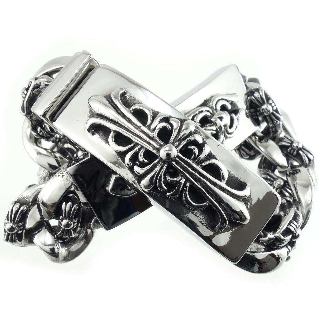 Bracelet Stainless Steel Accessory Floral Cross Dagger Dbr02 [D.E.E.D] Men's &