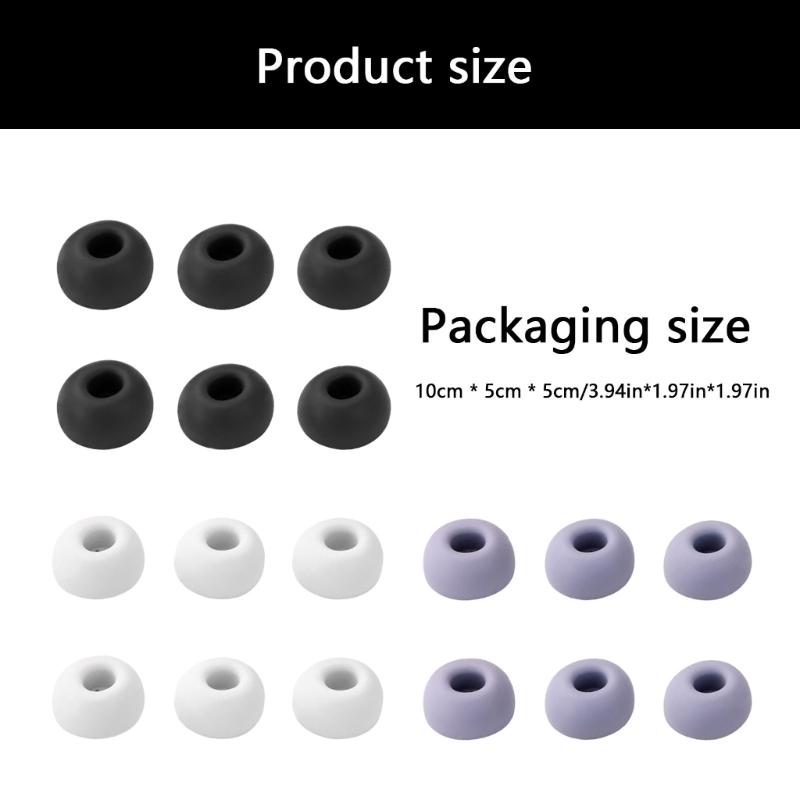 3Pair Silicone Ear Tip for 6i In-ear Headphone Eartips IE800S Tip AntiSlip Noise Reduce