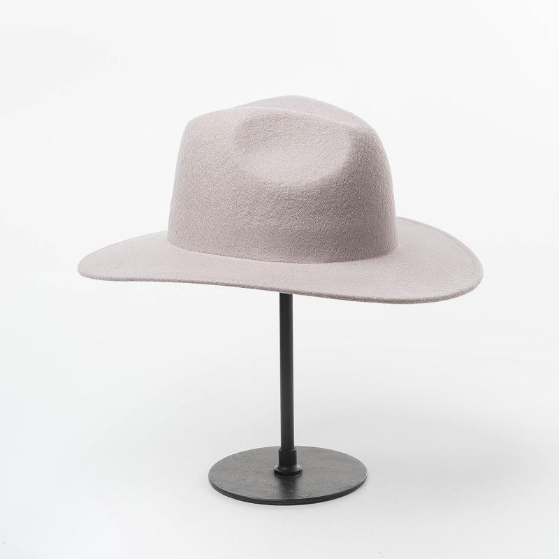 Autumn and winter new multi-color decorative with delicate wool jazz top hat casual fashion felt jazz hat