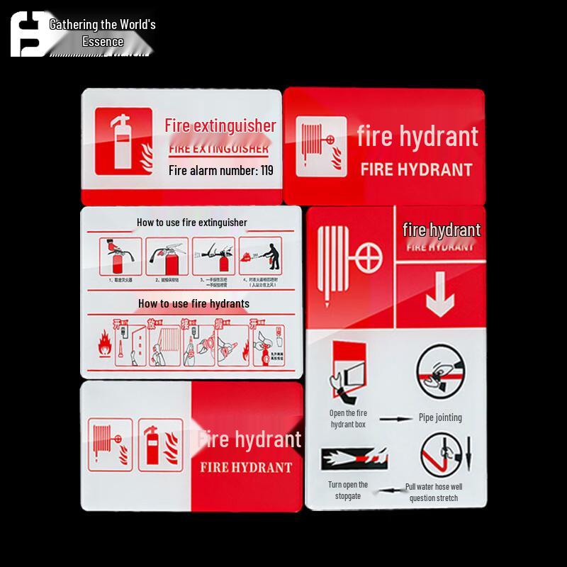 Acrylic Fire Extinguisher Instruction Sign