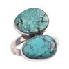 Natural Tibetan Turquoise Gemstone 925 Solid Sterling Silver Gift Ring S.8 r2m16