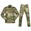 Mens Tactical Camouflage Uniform Set Long Sleeve Outdoor Training Suit Durable Cotton Blend Black