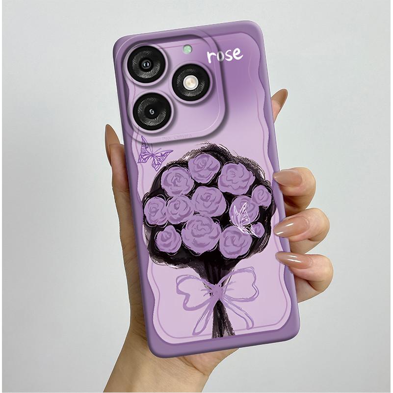 

For Itel A50 A667L Casing Pretty Butterfly Flowers Soft Silicone TPU Shockproof Cover For Itel A50 A 50 ITELA50 2024 Phone Case Itel A50
