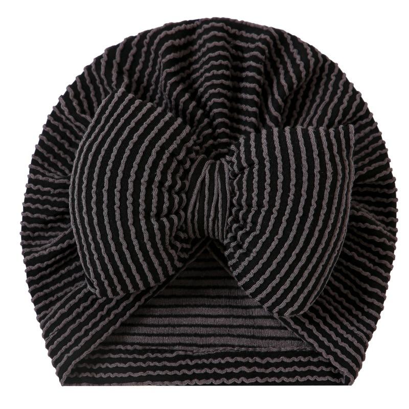 Style Baby Striped Big Bow Headband Hat Baby Products New Indian Hat, Baby Hat