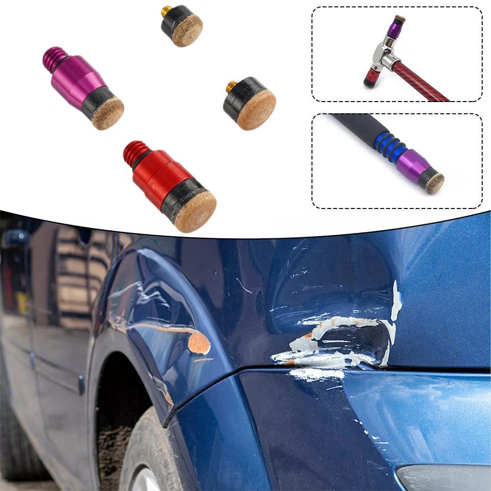 4pcs Car Dent Repair Hammer Tips Dent Removal Tap Down Tools Auto Body Restoration Tool For DIY Dent Repair On Cars