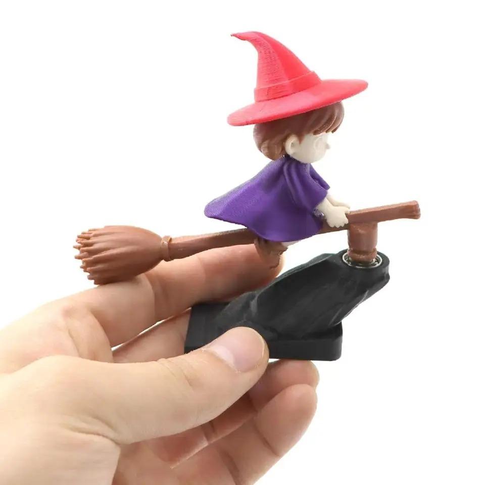 Funny Car Ornament Dashboard Drifting Figurine Desktop Ornament Broomstick Drift Ornament Car Decoration Interior Accessories