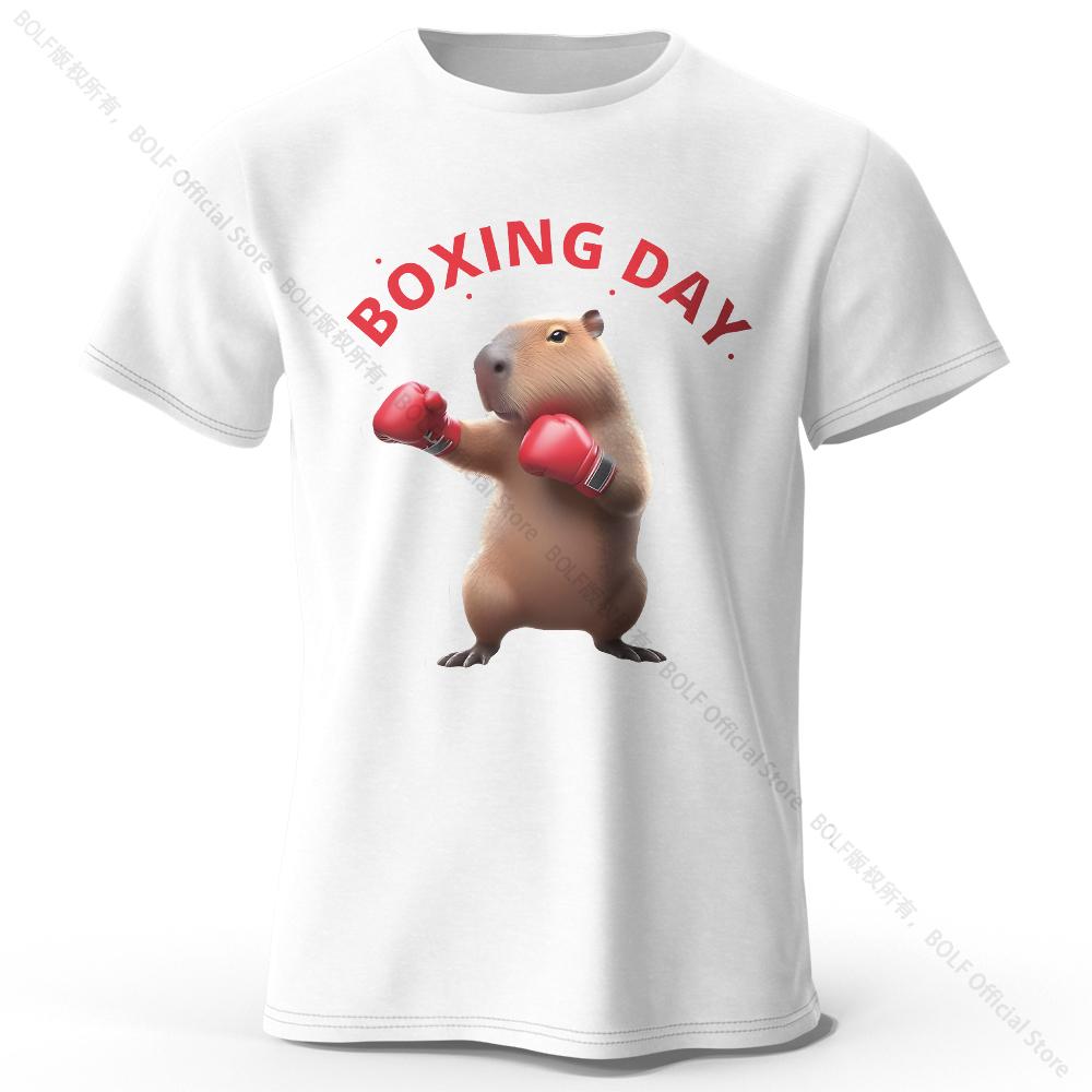 

Футболка с забавным принтом «Белка-боксер» из 100% хлопка, мягкая и дышащая, с круглым вырезом и коротким рукавом, необычный стиль унисекс XXXXXL белый