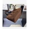 Large Capacity Simple Winter Women's Bag 2025 New Trendy Fashion Handbag One-shoulder Wool Foreign Style Tote Bag