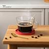 Modern Kitchen Table Accessories Silicone Coaster Set with Holder, Non Slip Diamond Pattern Drink Coasters for Drinks Cups Glasses, Heat Resistant Mat