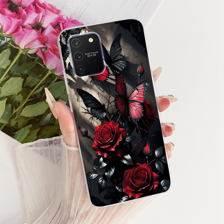 For Samsung Galaxy S10 Lite Case SM-G770F Luxury Butterfly Tree Painted Cover Soft Silicone Phone Case For Samsung S10 Lite Bags