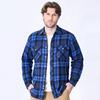 Herrskjorta Långärmad Rutig Kavajtopp Lös Passform Casual Flanellkappa för Vår Höst Kontor Fest Semester Hemma Dejt