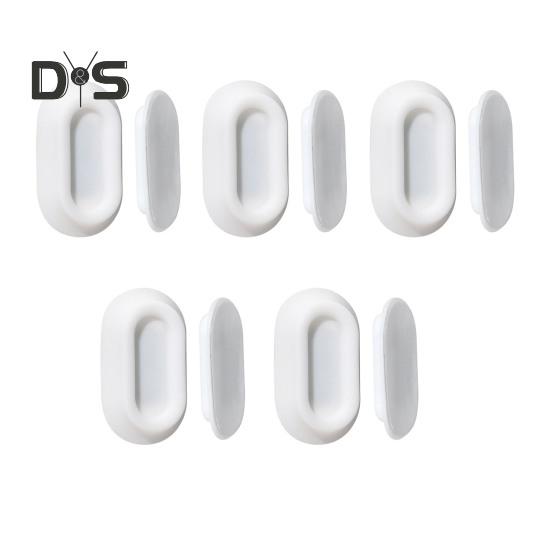 

5 шт. Магнитный держатель для пульта дистанционного управления, настенное крепление, свободное отверстие, простая установка, самоклеящийся держатель для хранения пульта дистанционного управления для телевизора белый