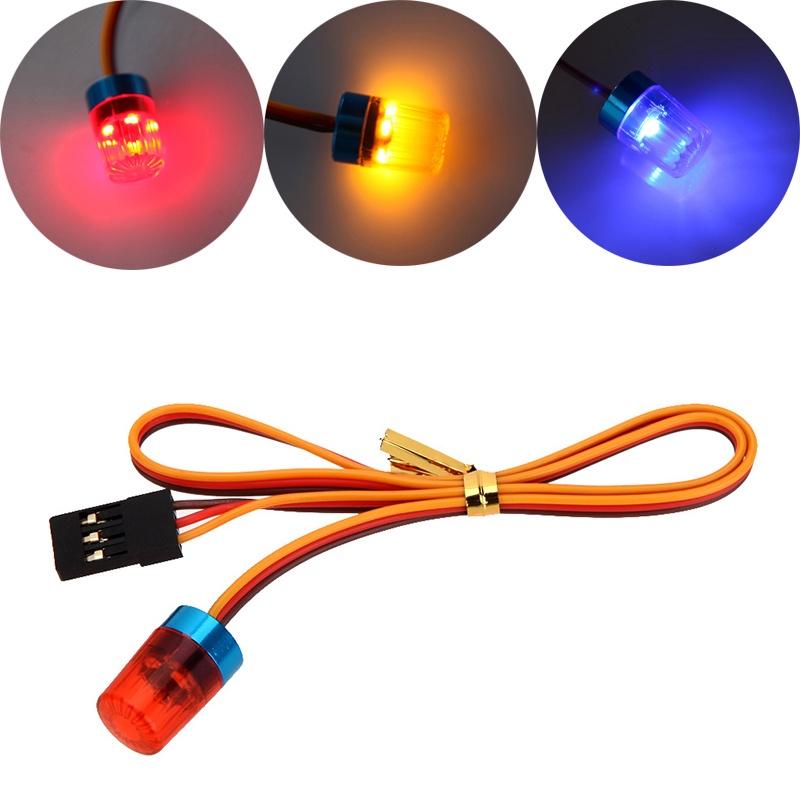 Faszinierendes 3-Farben-Blinkendes Rotierendes LED-Licht für 1/10 RC-Modellautos mit Aluminiumlegierungsbasis