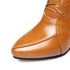 Women's High-heeled Short Boots Autumn and Winter New Simple and Comfortable Thick-heeled Solid-color Large-size Short Boots