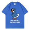 Cute Duck Sunglasses Funny Meme Graphic T Shirts High Street Fashion Trend Short Sleeve Tshirt Unisex Casual Cotton Tshirts