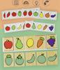 Wooden Montessori Early Education Fruit Vegetable Pairing Puzzle Kids Color Recognition Game Educational Toys For Children