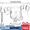 1-3PCS Christmas Elk Glass Cup 8Oz Milk Moose Mug Christmas Reindeer Head Beer Water Cup Xmas Holiday Party Drinkware Cup Gifts