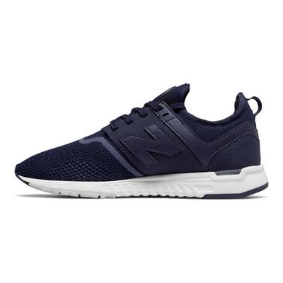 Nb 247 Retro Siateczka Tkanina Skóra Syntetyczna Niskie Casualowe Buty do Biegania Damskie sneakers Granatowy WRL247EA