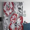 Flore Roșu Gri Textura Perdele Transparente Pentru Sufragerie Dormitor Decor Bucătărie Tulle Pentru Ferestre Voile Draperii