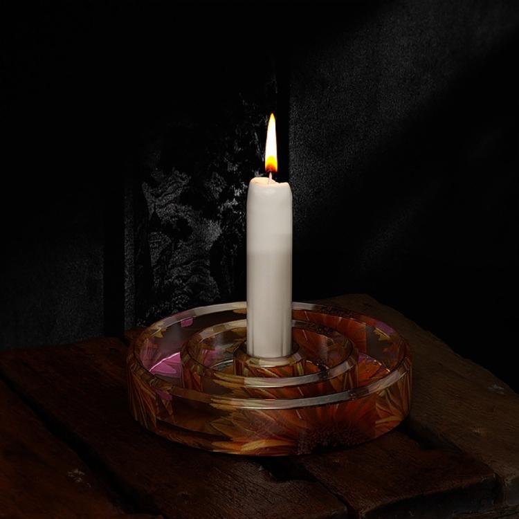 Star Round Aromatherapy Candlestick Plaster Drop Mold Holiday Table Decoration