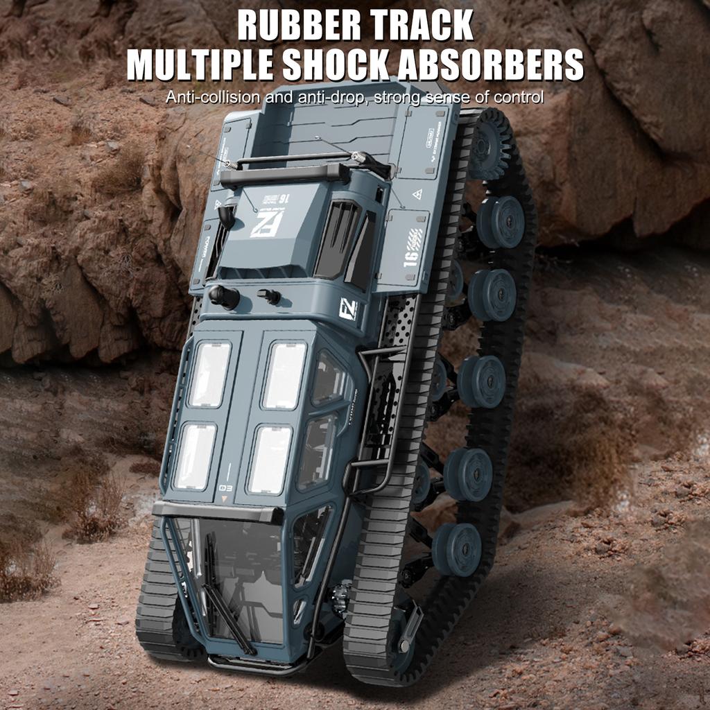 Remote Control Tank, 2.4GHz All Terrain 360 degrees  Rotating Stunt Toy Vehicle with LED Lights, Off Road Tracked Car