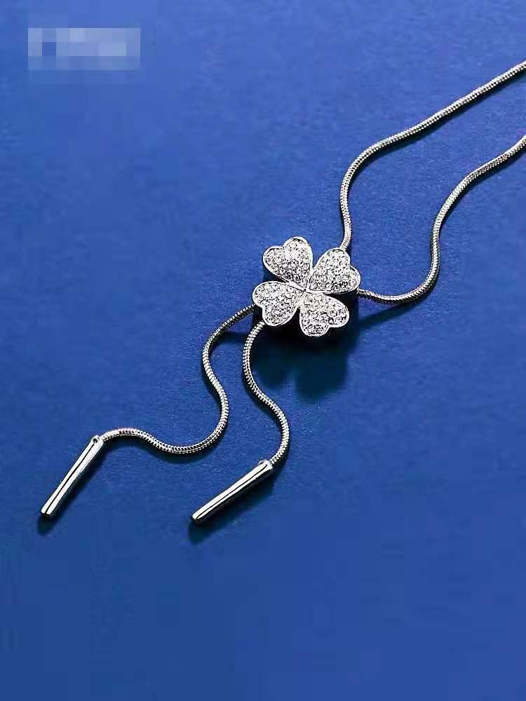 Korean-Style Long Necklace: Elegant Sweater Chain with Tassel Pendant for Women - Perfect for Autumn & Winter