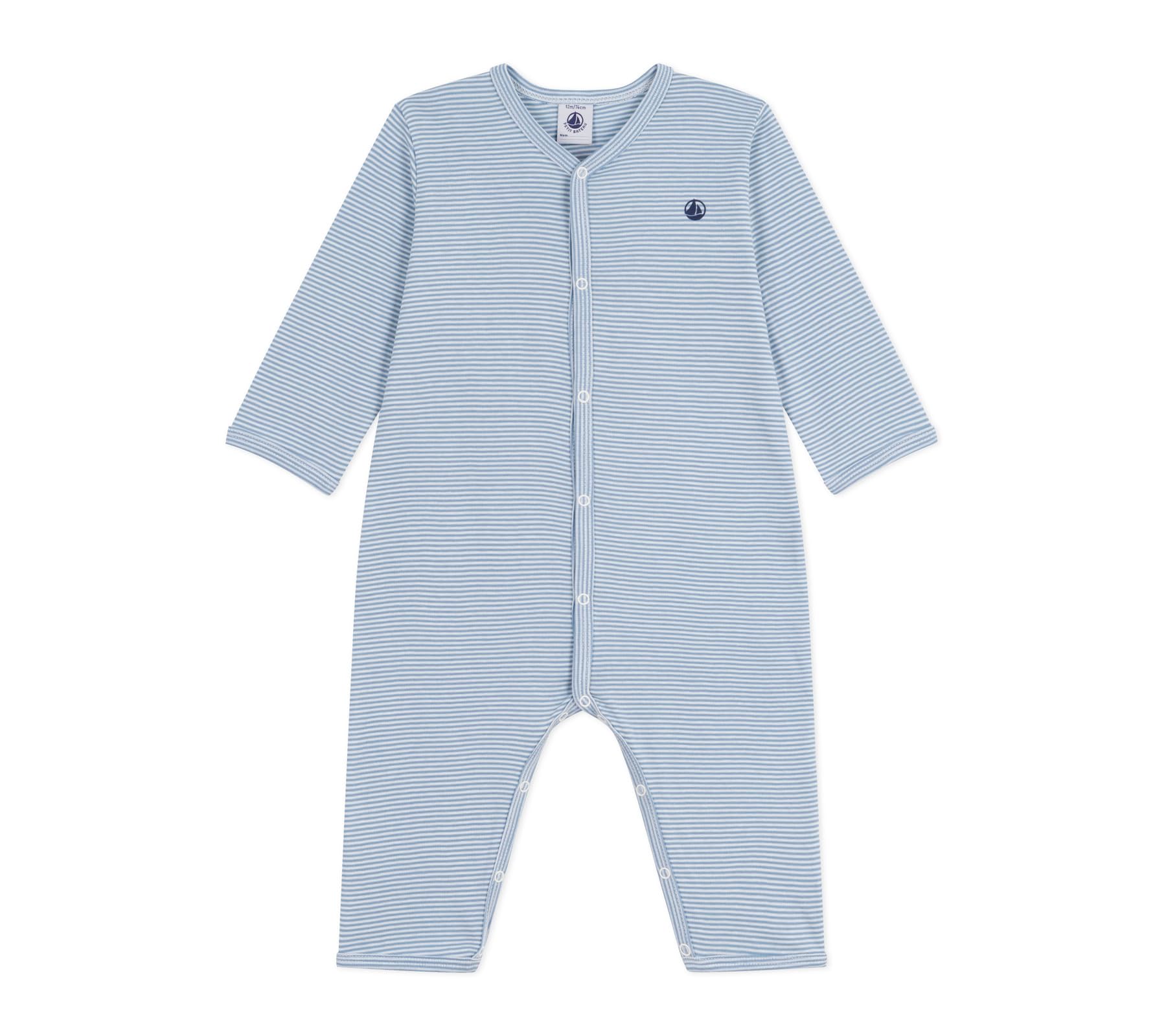 

Petit Bateau Footless Romper Light 12 74cm A0EB6, Blue/Off-White, Months,