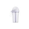 Creative Water Cup,One Cup Of Two Different Drinks Two Straws Couple Outdoor Drinking Cup For Camping Hiking Backpacking Travel