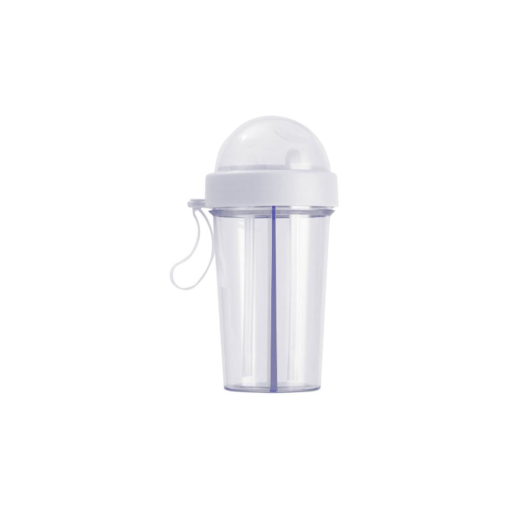 Creative Water Cup,One Cup Of Two Different Drinks Two Straws Couple Outdoor Drinking Cup For Camping Hiking Backpacking Travel