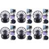 1-10Pcs Mini Portable Solar Clip Fan Travel Camp Hiking Summer Camping Hiking Wilderness Survival Cooling Fan Solar Fan Hat Clip