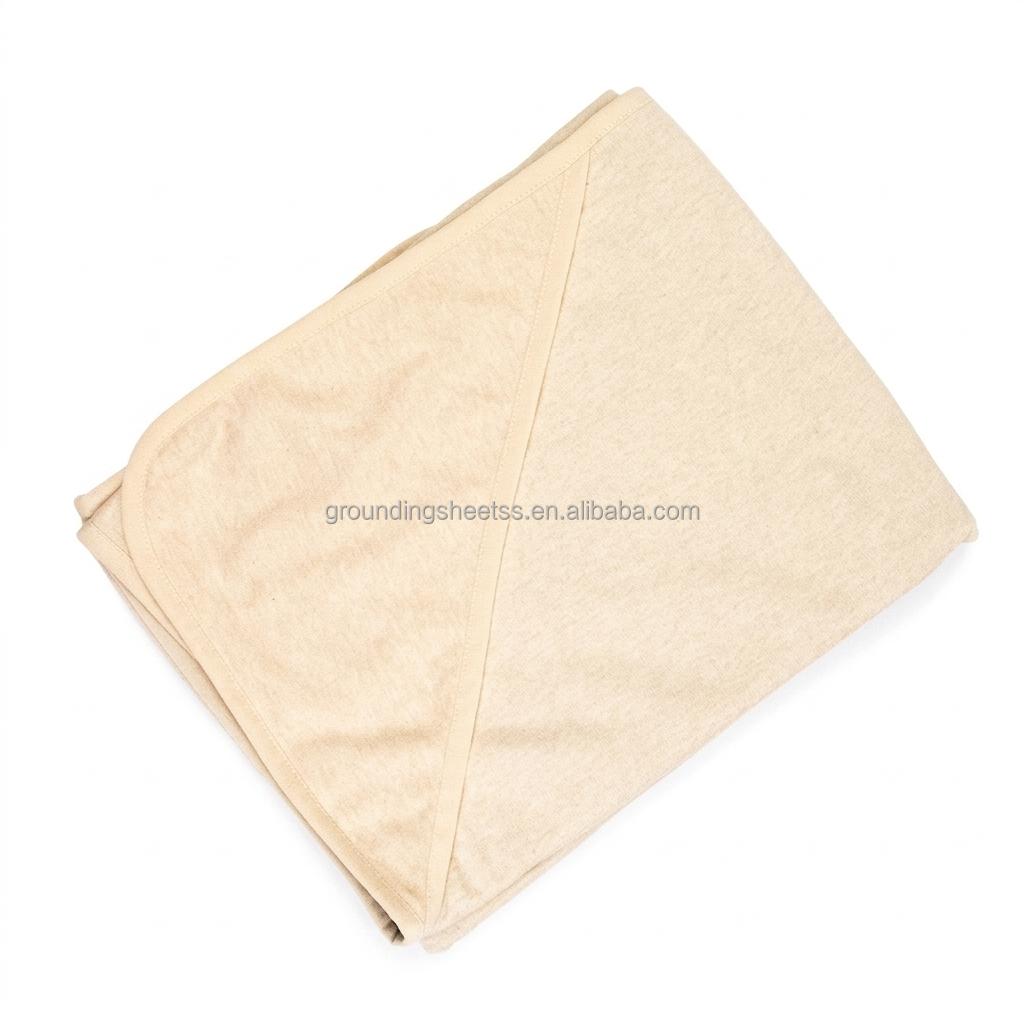 100% Silver Fiber Anti-Radiation Blanket for Baby Pregnant Women Emf Shielding Blanket 75x75cm бежевый