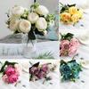 Artificial Flowers  Silk  Peony Fake Rose Decor  Artificial Flowers Fake Bouquet Wedding Home Party Decor