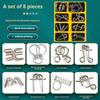 Metal Montessori Puzzle Wire Mind Brain Teaser Puzzles Children Adults Interactive Game IQ Mind Brain Teaser Puzzles