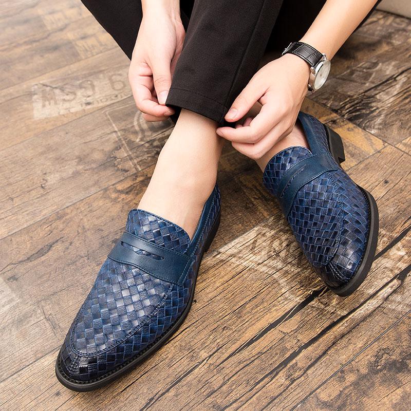 Fashion New Men Business Loafers Men Slip-on Casual Elegant Fashion Shoes American Gentleman Social Travel Shoes Men Size 38-48