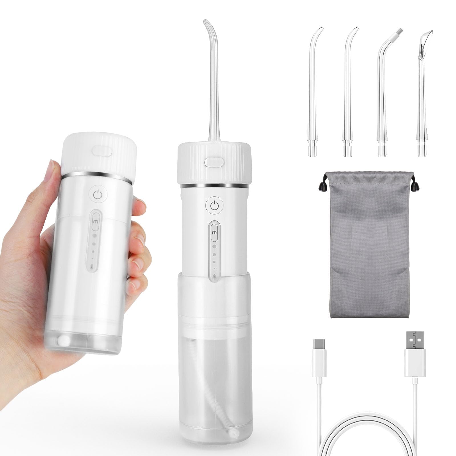 

FERRISA Oral Jet Water Interdental 4 уровня давления воды 4 замены IPX7 Подходит для путешествий и деловых поездок Японская инструкция