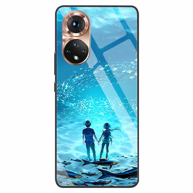 Luxury Case for Huawei Honor 50 Cover Tempered Glass Cover for Huawei Honor 50 Phone Case Honor50 6.57" Coque Bag Fashion Bumper