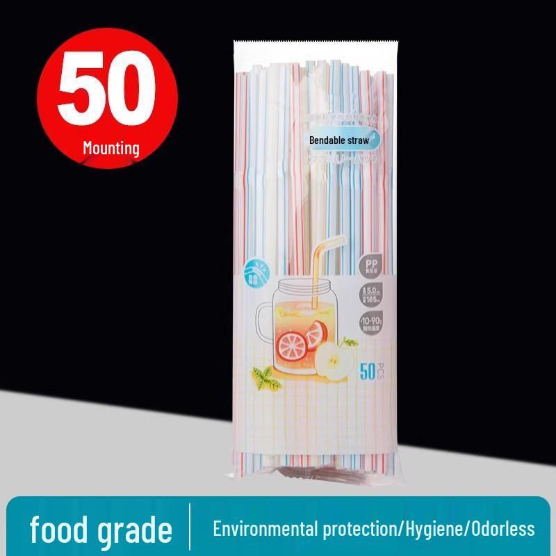 Disposable Colorful Art Straws - Creative Bendable Drinking Straws for Kids and Pregnant Women