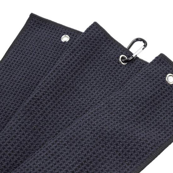 Golf Towel Waffle Pattern Hook Featured Quick Dry Soft Microfiber Fitness Gym Towels Sporting Goods