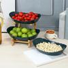 Plastic Material Fruit Plate Modern Style Cake Stand Snack Plates Snack Dish  Living Room