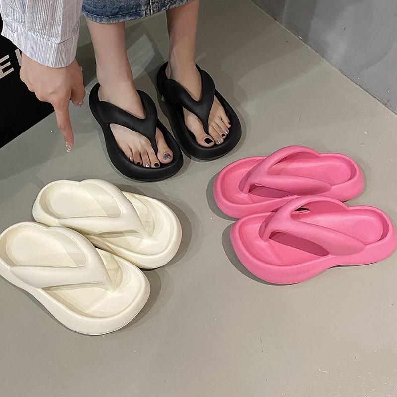 Summer Thicksoled Flip-flops for Women for Outdoor Wear in Summer 2025 New EVA Antislip Deodorizing Heightincreasing Beach Shoes