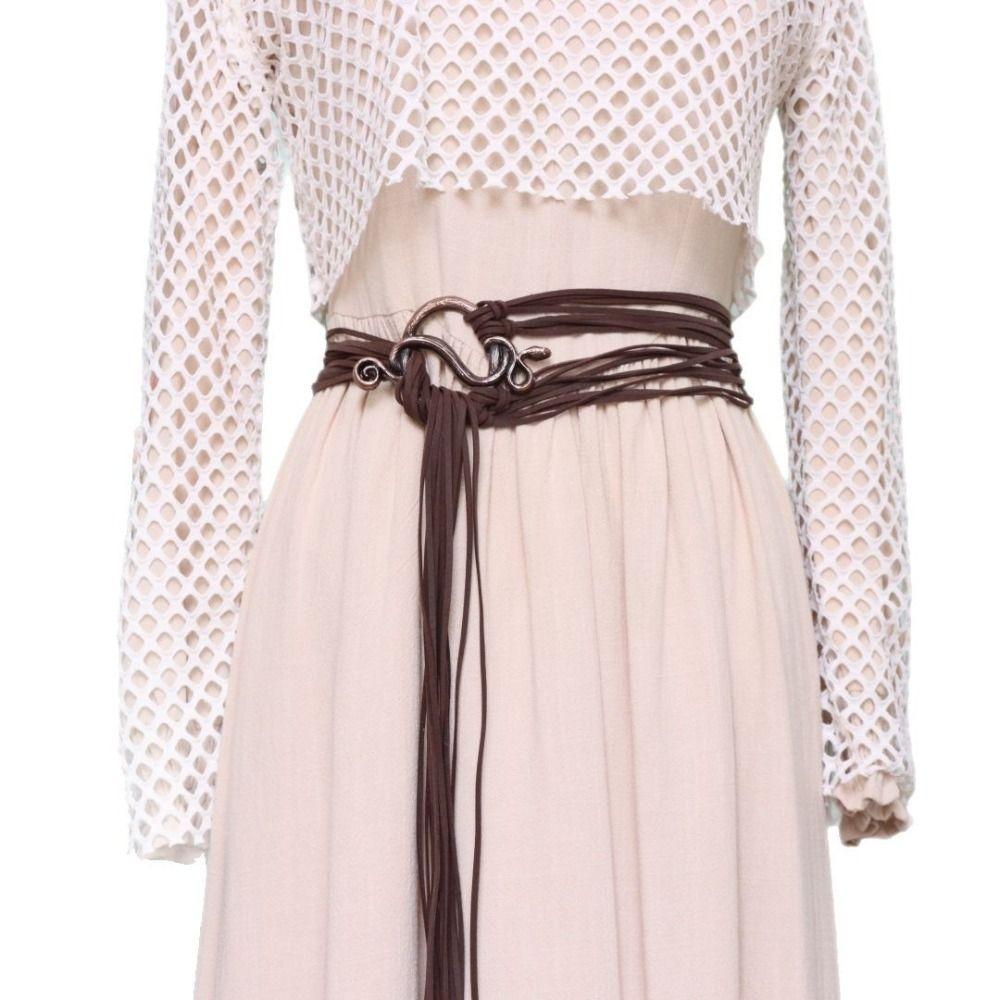 Decoration Tassel Long Rope Waistband PU Leather, Metal Viking Crossbody Chain  Cosplay