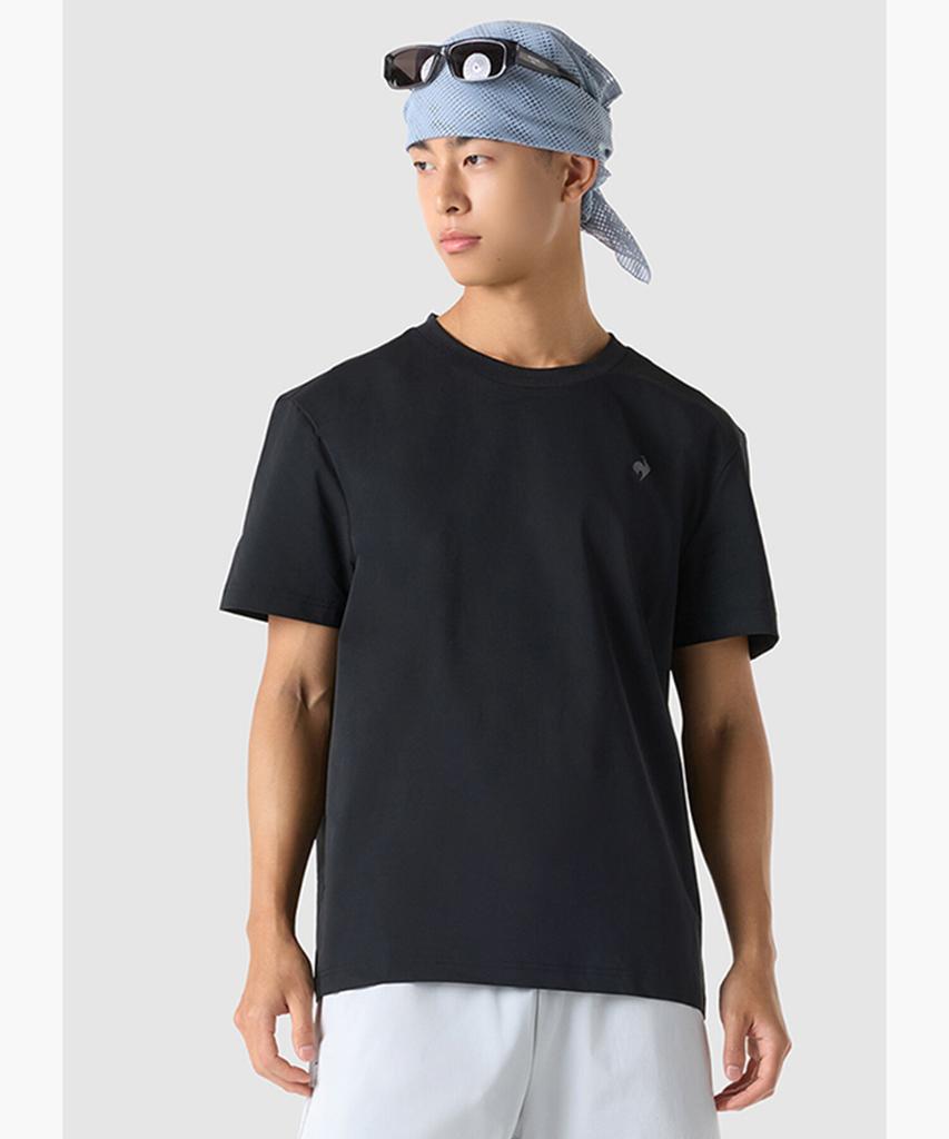 LECOQ Uni Light Venture Regular Fit Sorona Dualflex Short Sleeve T-Shirt - Black (Qq323Ers71) (B Type)