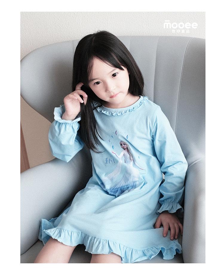 Elsa Fairy Cute Cotton Pajamas for Girls: Long Sleeve Air Conditioning Wear Set