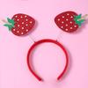 4Pcs Fruit Decor Headbands Cartoon Watermelon Cherry Strawberry Headpiece Spring