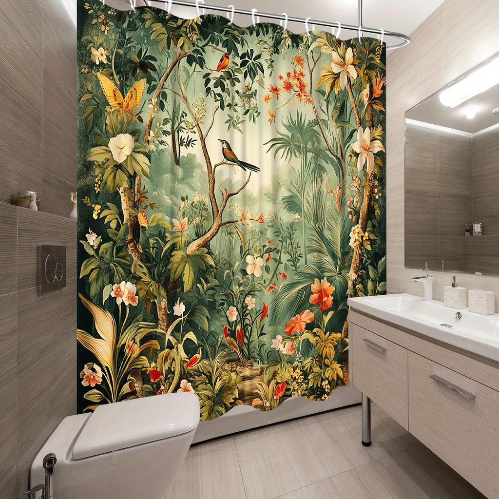 Enchanted Forest Shower Curtain - Multi-Style Bath Decor, Perfect for Those Who Love Nature-Inspired and Practical Designs