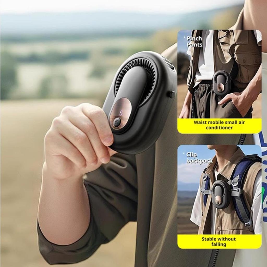 High-speed Waist-hanging Fan USB Portable Outdoor Construction Clip Waist Waist-hanging Charging Fan